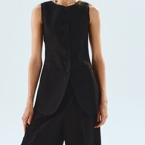 H&m Linen suit vest top